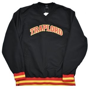 ASAP FERG TRAPLORD WOVEN V-NECK SHIRT BLACK